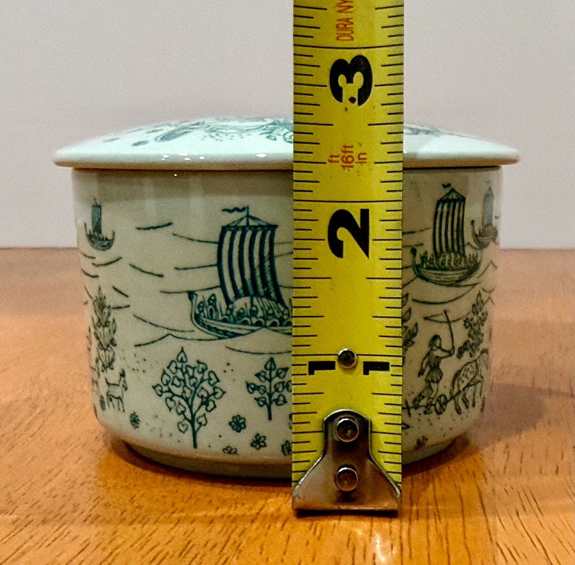 Vintage Nymølle Denmark Limited Edition Trinket Box Paul Høyrup Viking Motif