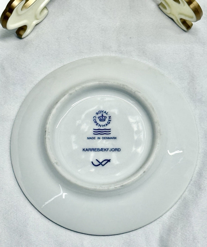 Vintage Royal Copenhagen Plates 2000 Christmas & Millennium Plates with Stands