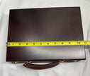 Cardinal's Texas Hold 'Em Poker Set Dark Maroon Wooden Case 2 Card Decks