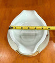 Vintage Made in Japan Moss Rose Gravy Boat with Attached Underplate Red White