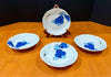 Vintage Set of 4 Traditional Japanese Arita Ware Porcelain Bowls Blue White