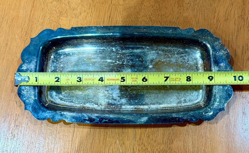 Vintage WM Rogers Silver-Plated Scalloped Edge Vanity Serving Tray