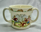 Vintage Royal Doulton Bunnykins Two-Handled Mug Roller Skating Bunnies 1936