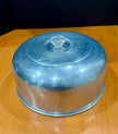 Vintage Aluminum Cake Cover Dome With Clear Acrylic Knob 11.5 Inch