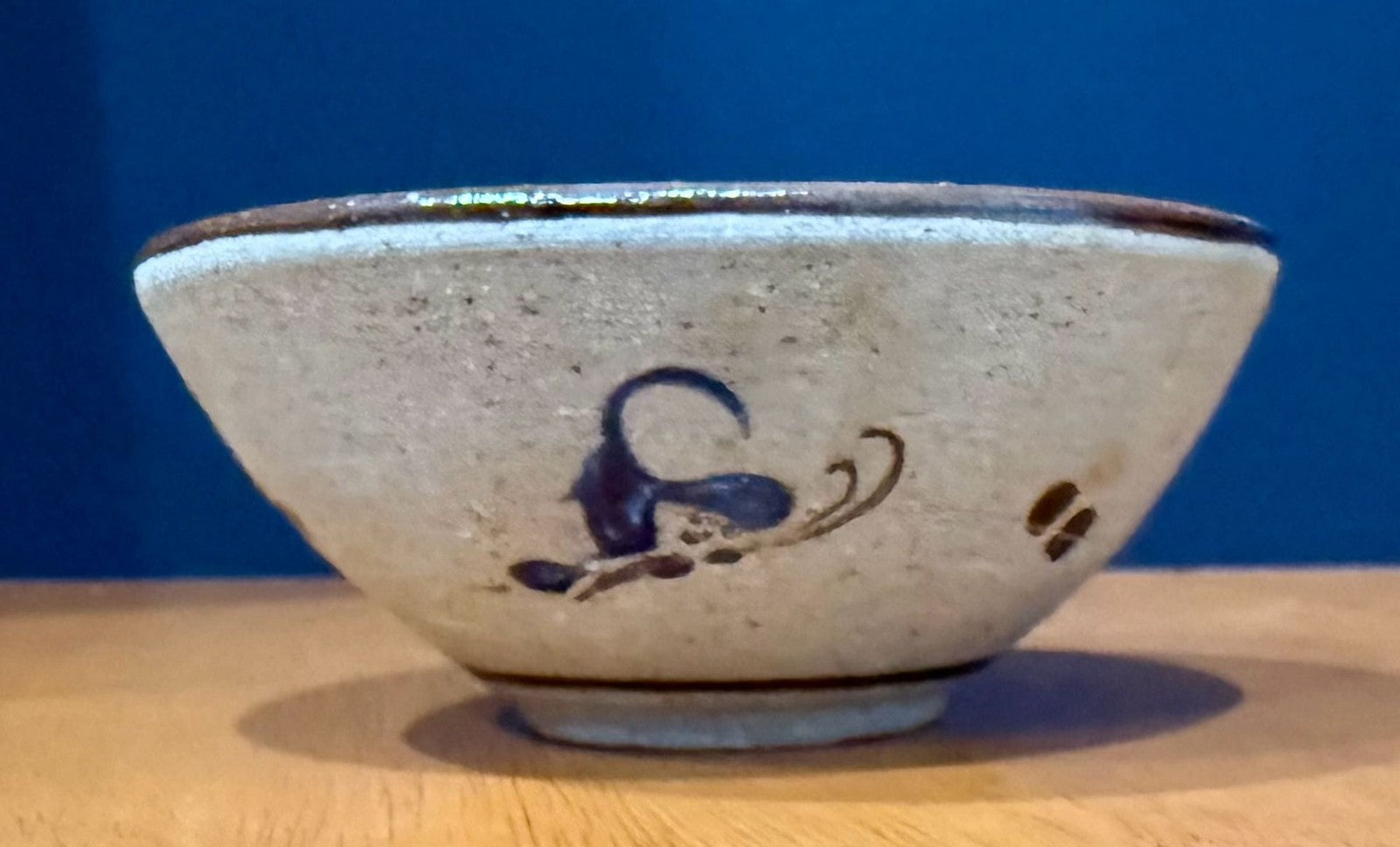 Vintage Tonala Mexico Hand Painted Sandstone Pottery Floral Bowl 5