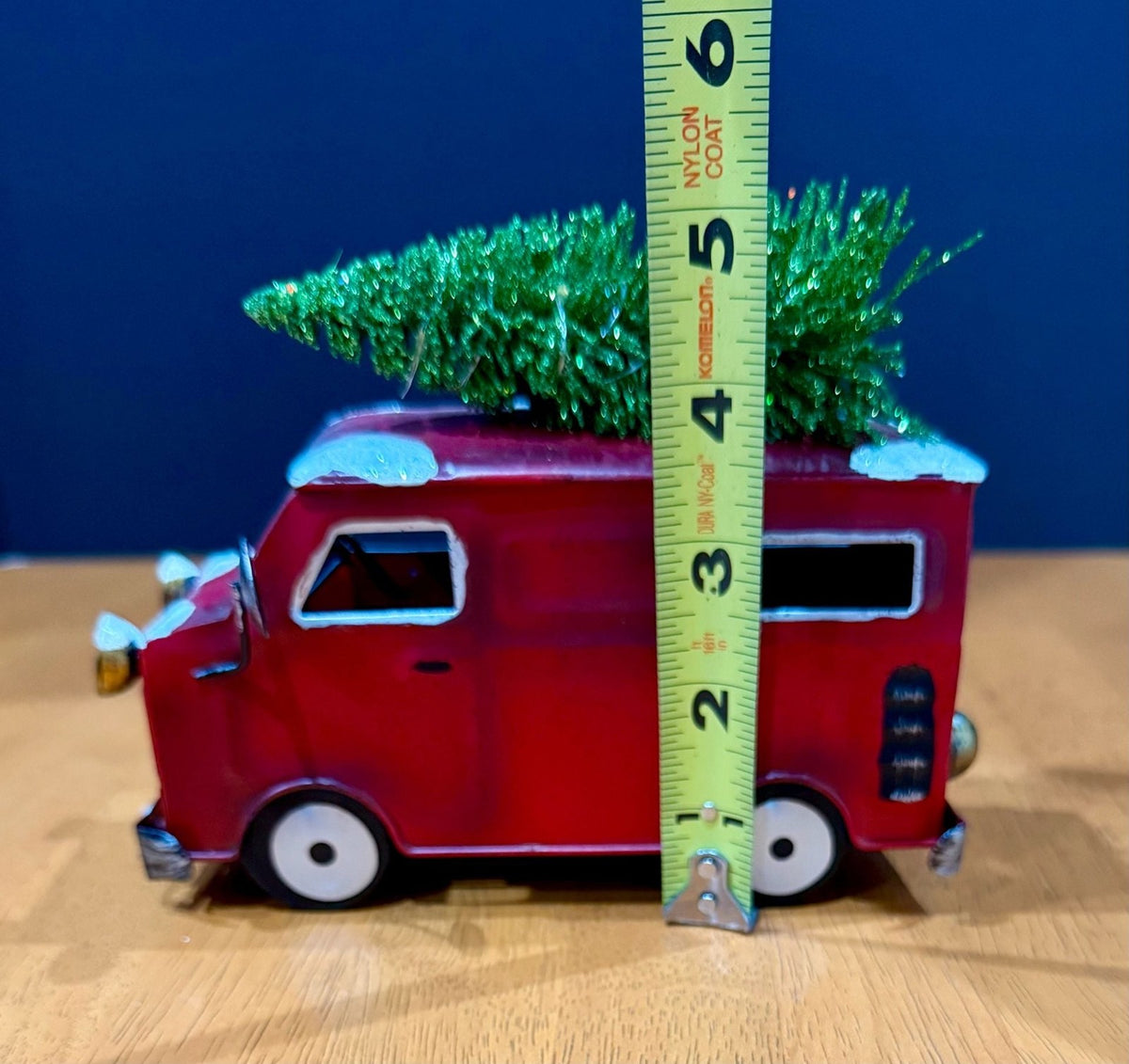 Enchanted Forest Red Metal Truck Christmas Decor Toy