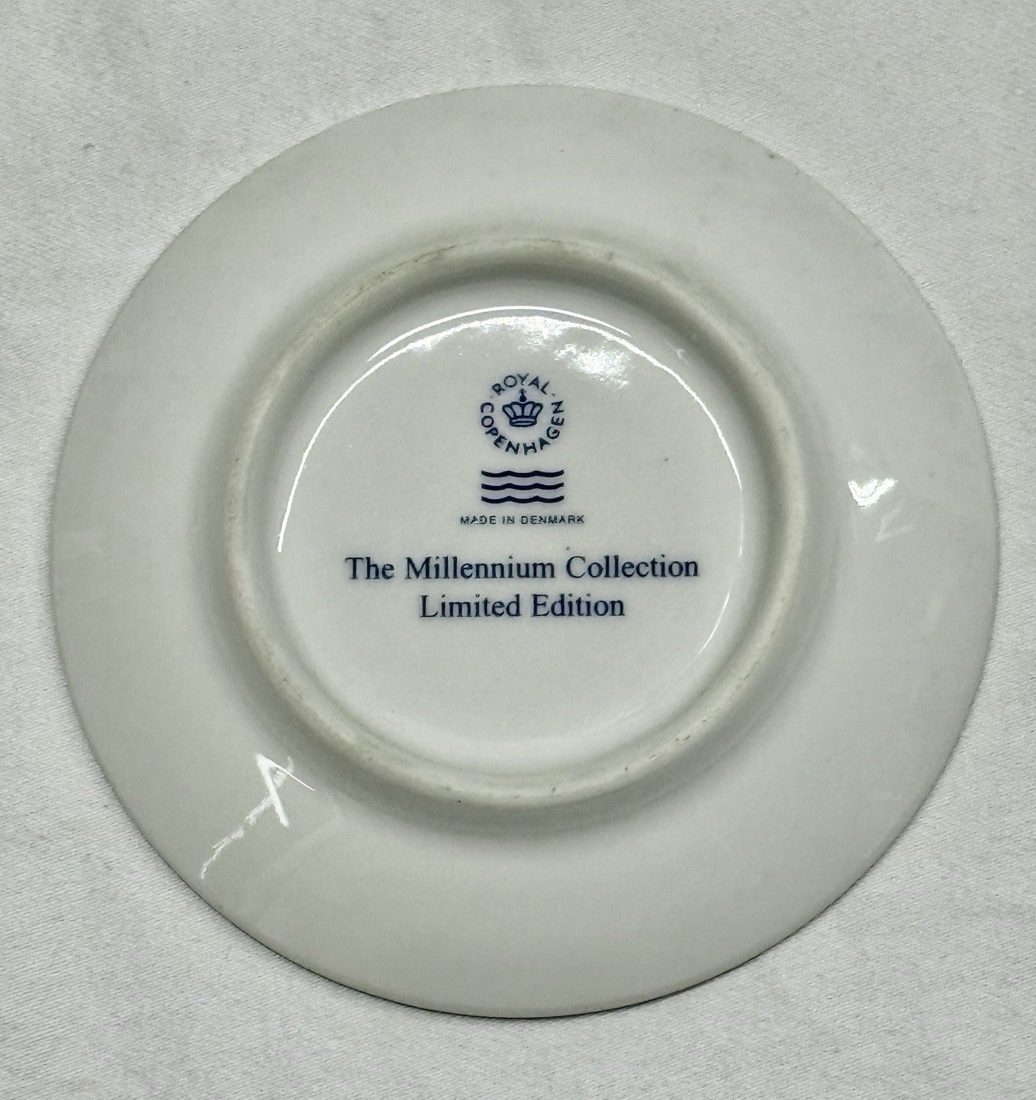 Vintage Royal Copenhagen Plates 2000 Christmas & Millennium Plates with Stands