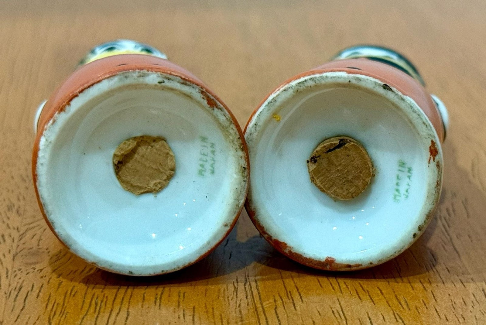 Vintage Noritake Art Deco Lady Masked Pierrette Salt and Pepper Shakers Set