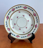 Antique D&C Limoges France Porcelain Saucer Pink Rose Blue Flower Garland