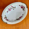 Vintage Moss Rose Fine China Oval Serving Veggie Bowl Made in Japan