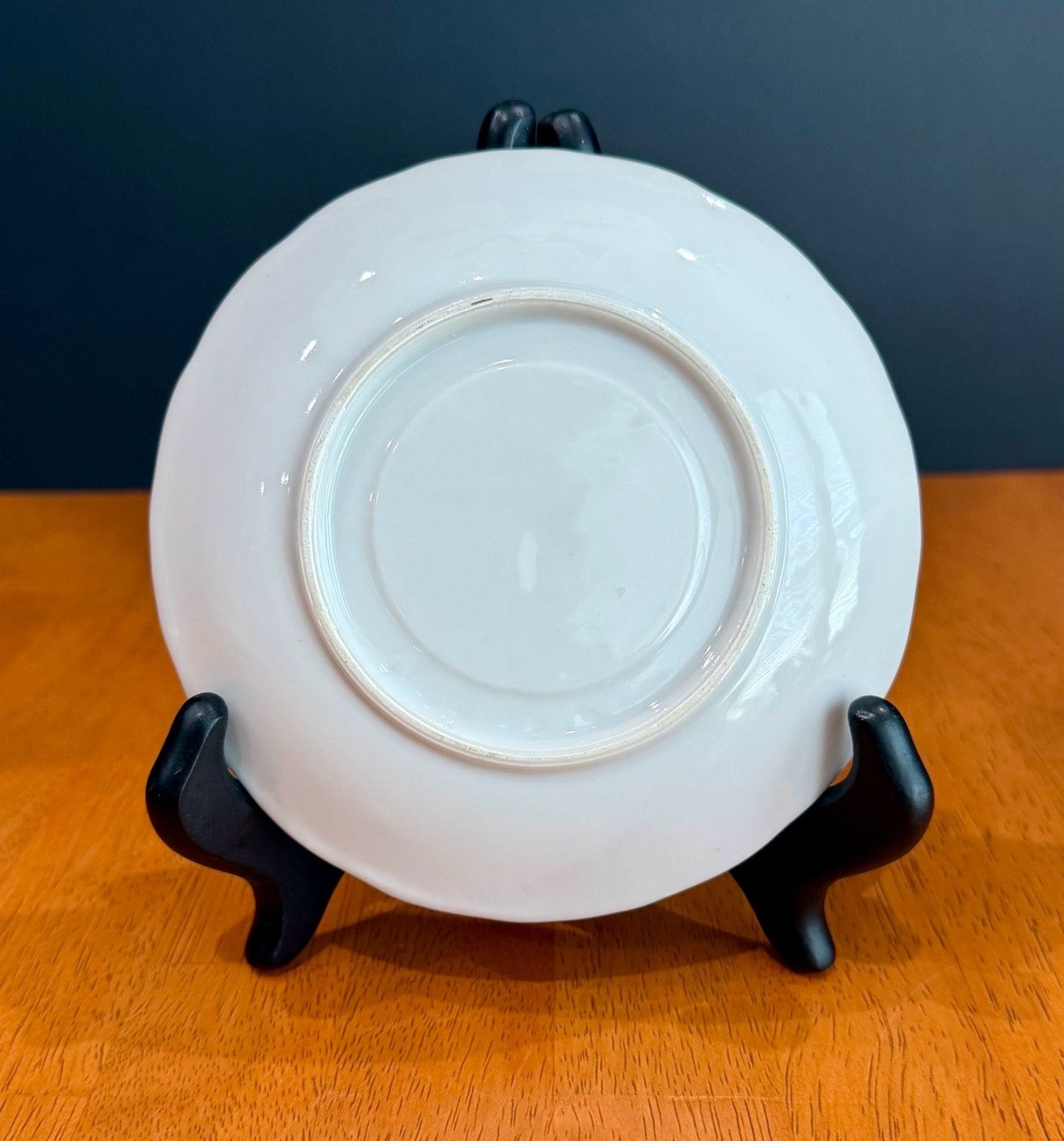 Vintage Moss Rose Porcelain Saucer with Gold Trim by Japan Fine China
