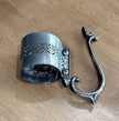 Vintage Silver Plated Filigree Glass Holder or Carafe Collar with Handle