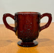 Vintage Westmoreland Amethyst Glass Purple Creamer & Sugar Set Grape & Vine