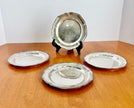 Set of 4 Vintage Wm. Rogers 988 Silverplate Scalloped Bread & Butter Plates