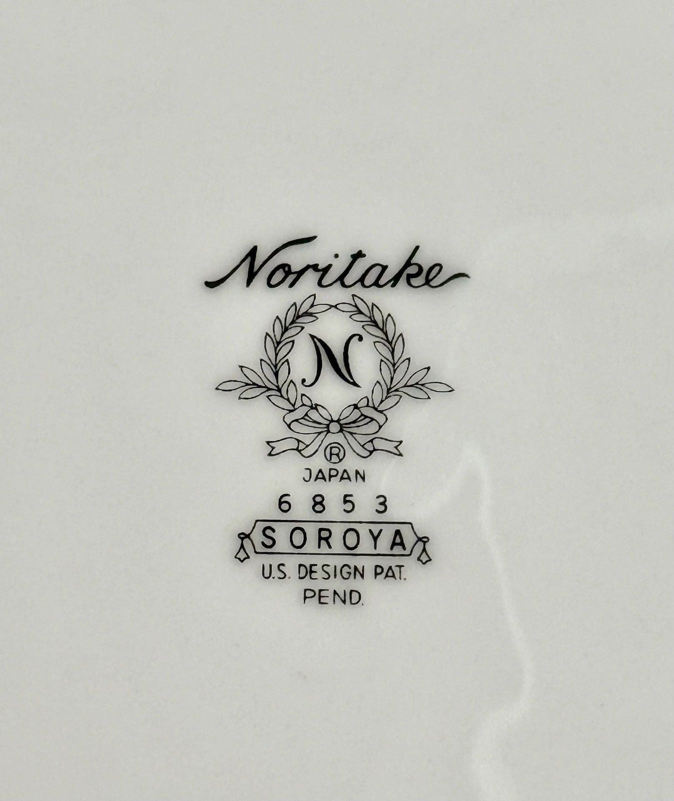 Vintage Noritake Soroya Pattern 6853 8 1/4 inch Salad Plate Platinum Trim