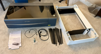 xTool P2 55W Desktop CO2 Laser Cutter with Honeycomb Base and Riser Unit