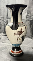 Vintage Amphora Made in Greece Hand Painted Art Pottery Greek Replica Urn Vase