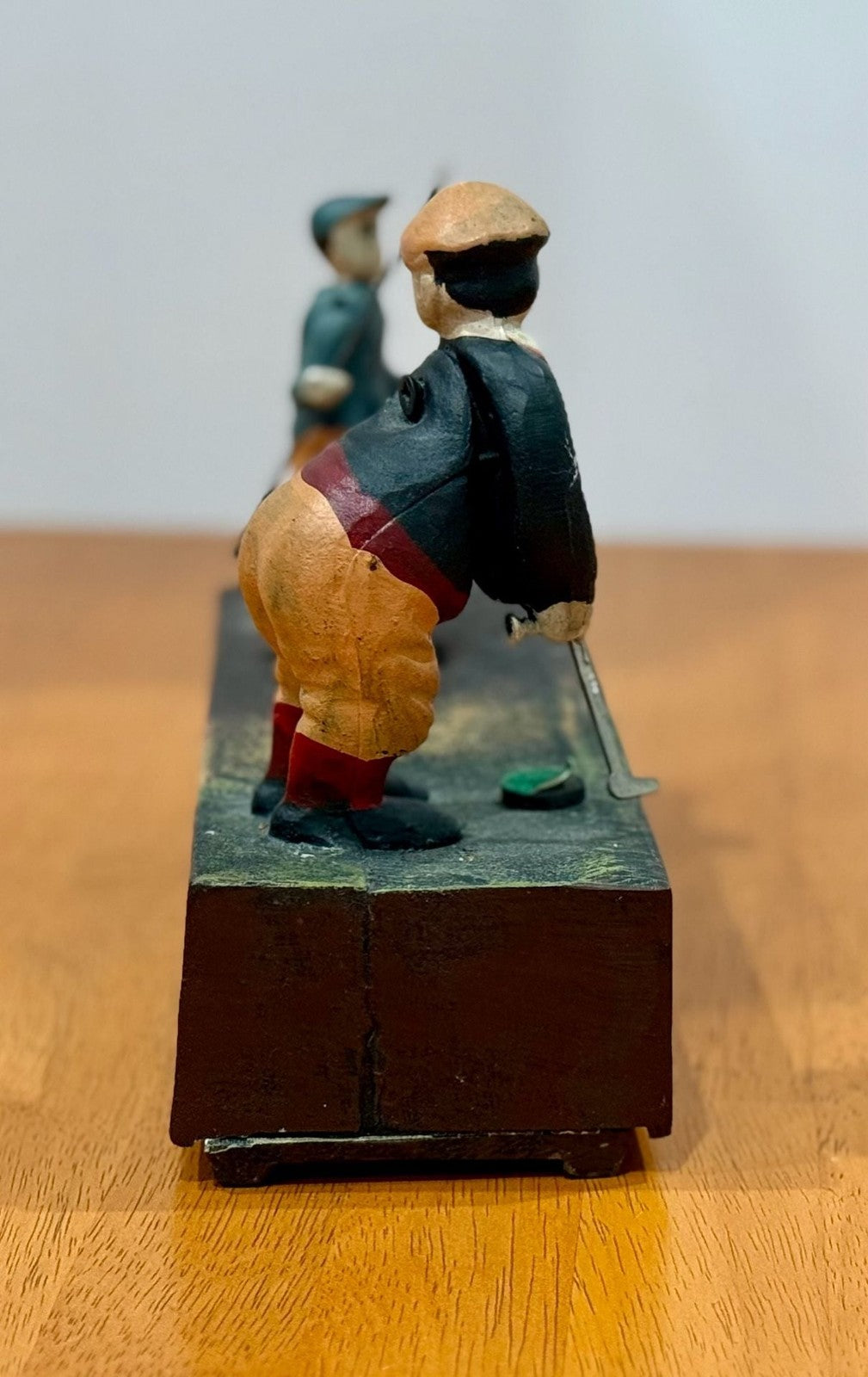Vintage Cast Iron Birdie-Putt Mechanical Golf Coin Bank