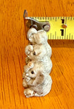 Stone Critters Vintage Three Wise Elephants Figurine Hear See Speak No Evil SC-423