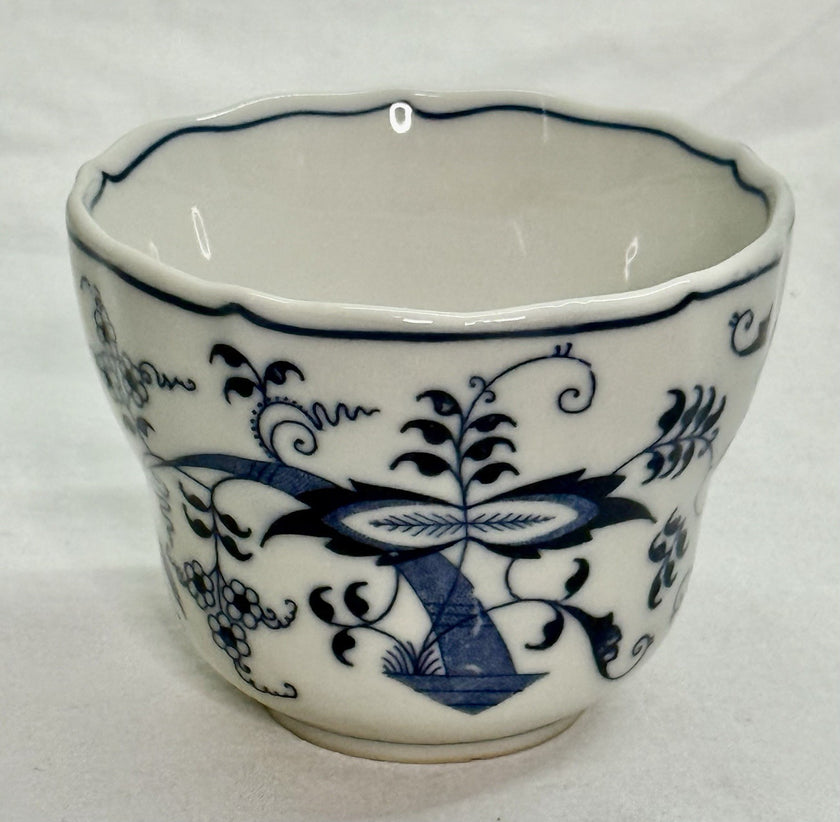 Vintage Blue Danube Tea Cup Translucent Porcelain Blue Onion Pattern Japan 1950s