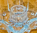 Vintage Hazel-Atlas Clear Pressed Glass 6-Point Star Taper Candle Holder