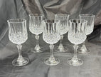 Vintage Set Of 6 Cristal D'Arques Durand Longchamp Crystal Wine Glasses 6.5