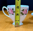 Vintage Colclough English Bone China Teacup & Saucer Pink Rose Floral Gold Trim