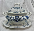 Vintage Blue Danube Oval Soup Tureen with Lid & Underplate Blue Onion Pattern