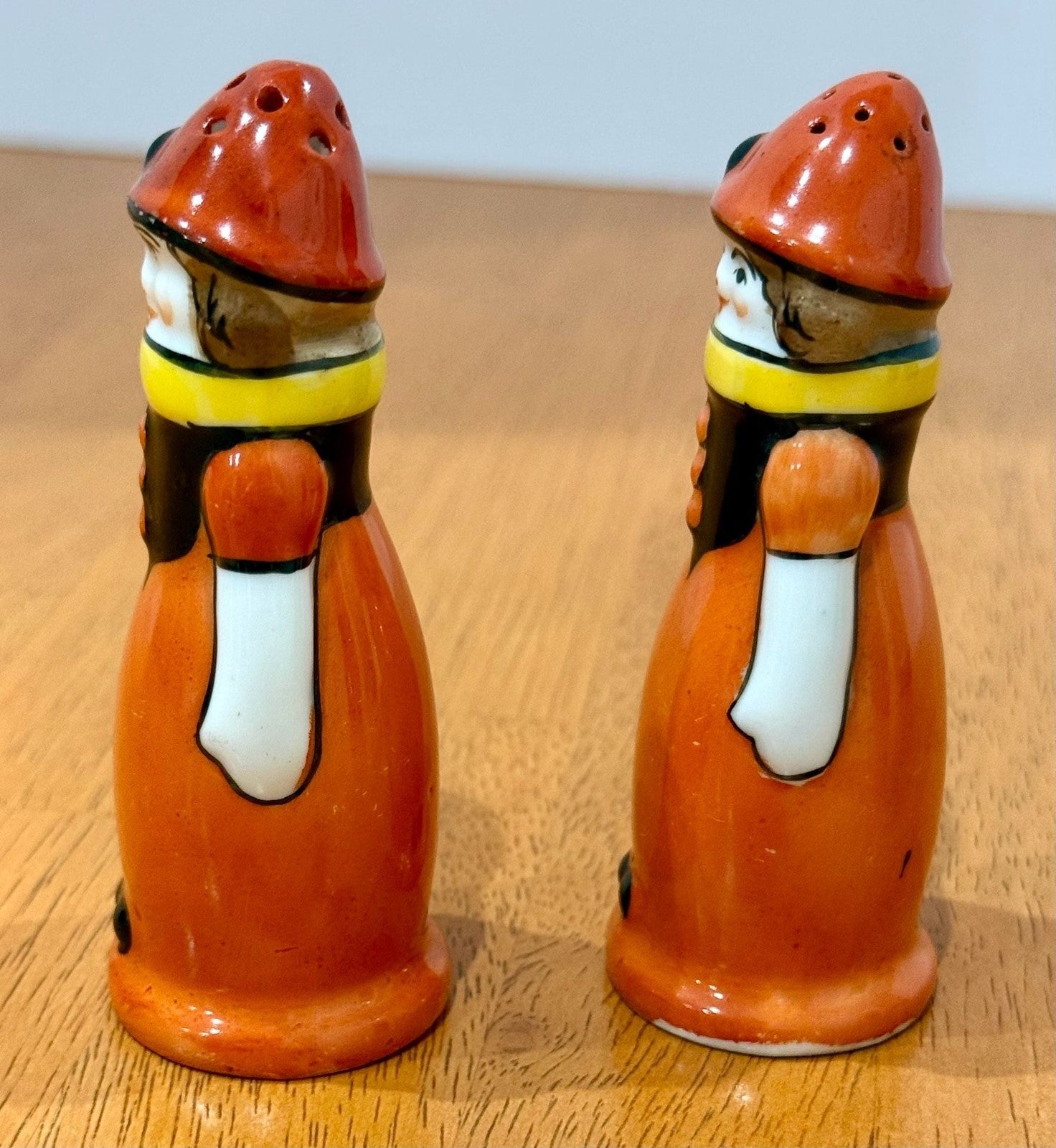 Vintage Noritake Art Deco Lady Masked Pierrette Salt and Pepper Shakers Set
