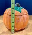 Vintage Royal Norfolk Ceramic Pumpkin Cookie Candy Jar with Lid Fall Autumn