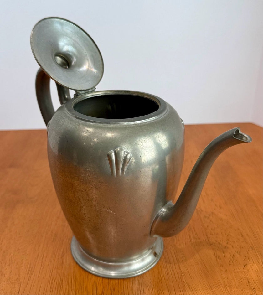 Vintage Royal Solid Pewter Teapot or Coffee Pot with Hinged Lid