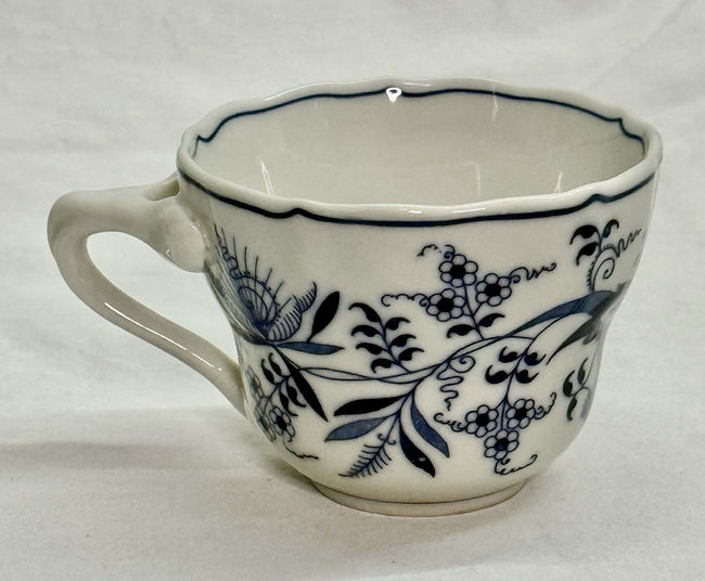 Vintage Blue Danube Tea Cup Translucent Porcelain Blue Onion Pattern Japan 1950s