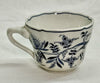 Vintage Blue Danube Tea Cup Translucent Porcelain Blue Onion Pattern Japan 1950s