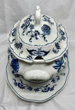 Vintage Blue Danube Oval Soup Tureen with Lid & Underplate Blue Onion Pattern