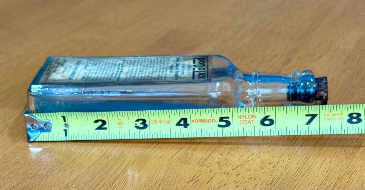 Antique Podolax Medicine Bottle E.E. Sutherland Medicine Co. with Label