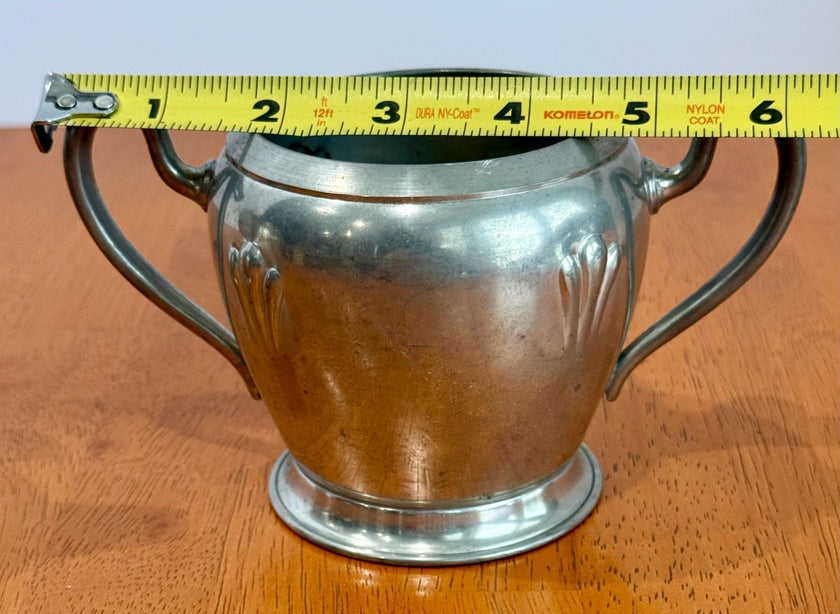 Antique Royal Solid Pewter Creamer and Sugar Bowl Set circa 1900-1915