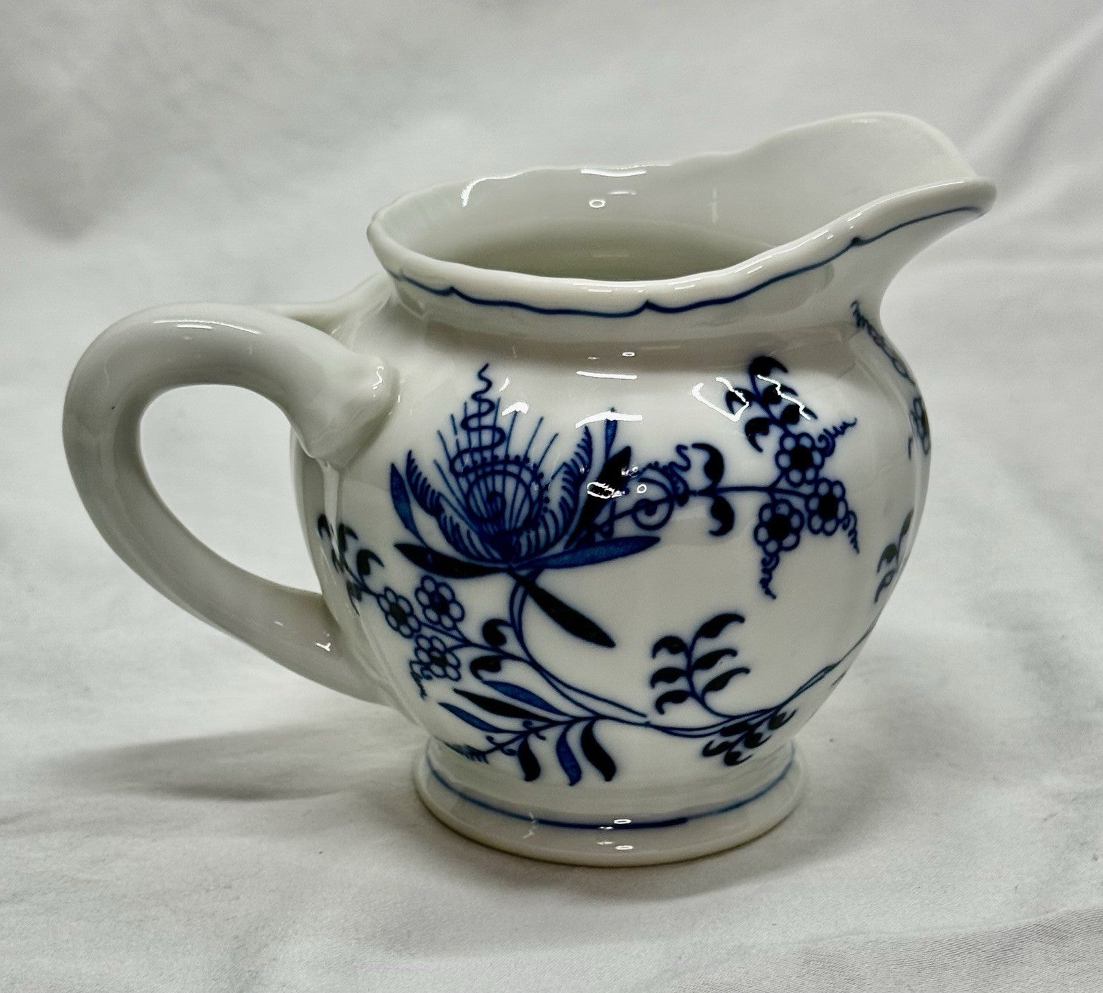 Vintage Blue Danube Porcelain Creamer Blue Onion Pattern Japan