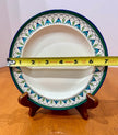 Vintage Teheran by Wedgwood Etruria England Green Blue Floral Pattern Plate