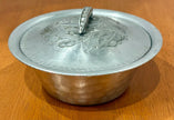 Vintage Everlast Hand-Forged Hammered Aluminum Bowl 1038 & Lid Pea Pod Handle