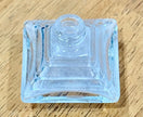 Vintage IRICE Art Deco Clear Glass Pyramid Individual Salt Shaker