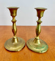 Vintage Solid Brass Candlestick Holders Set of 2