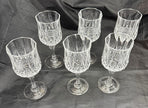 Vintage Set Of 6 Cristal D'Arques Durand Longchamp Crystal Wine Glasses 6.5