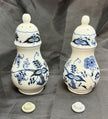 Vintage Blue Danube Floral Blue Onion Pattern Salt & Pepper Shaker Set Japan