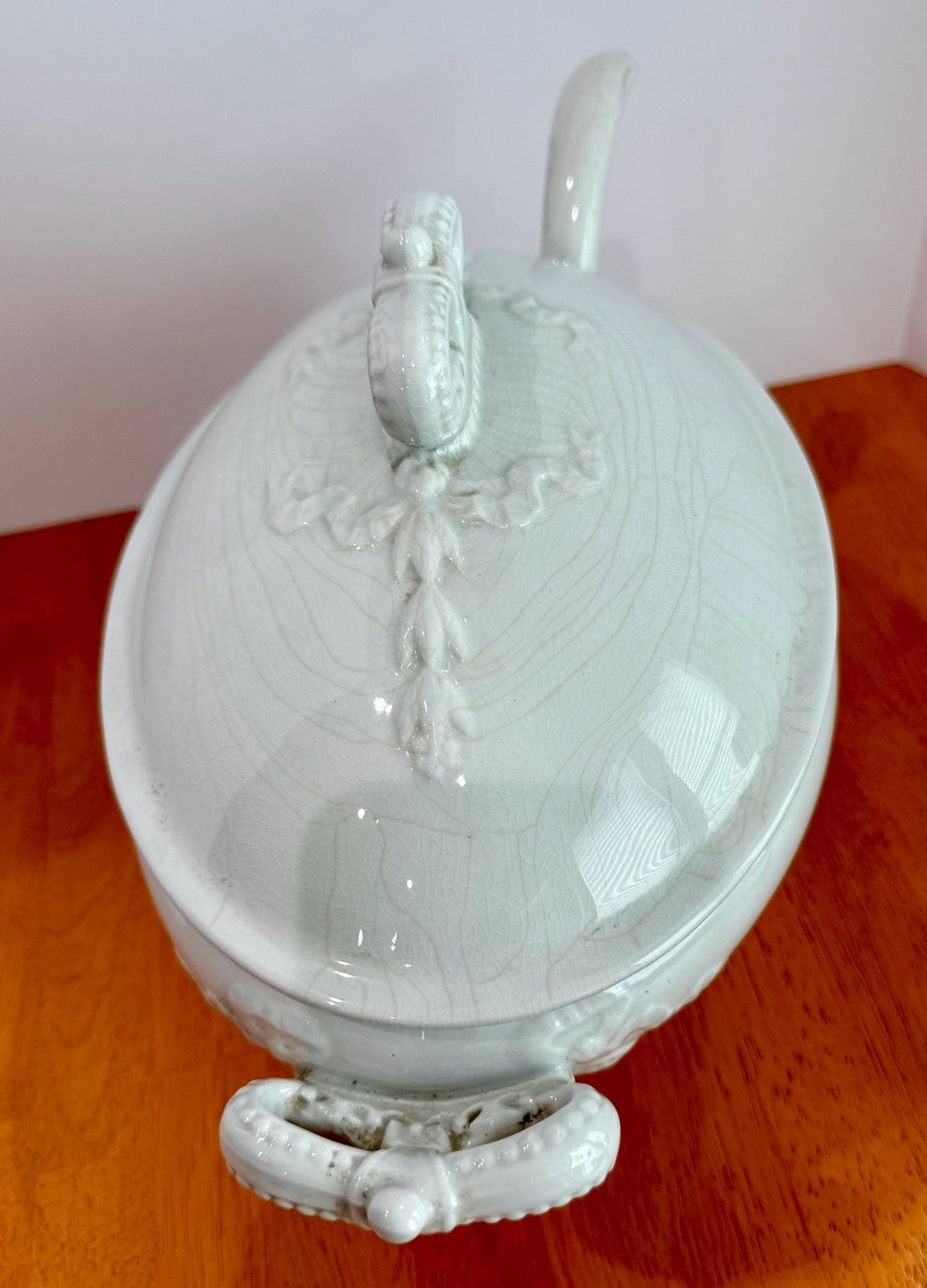 Vintage J. & G. Meakin Ironstone White Soup Tureen with Lid and Ladle