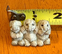 Stone Critters Vintage Three Wise Elephants Figurine Hear See Speak No Evil SC-423