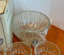 Vintage Godinger Silver 7 Piece Crystal and Silverplate Salad Bowl Set 900/4