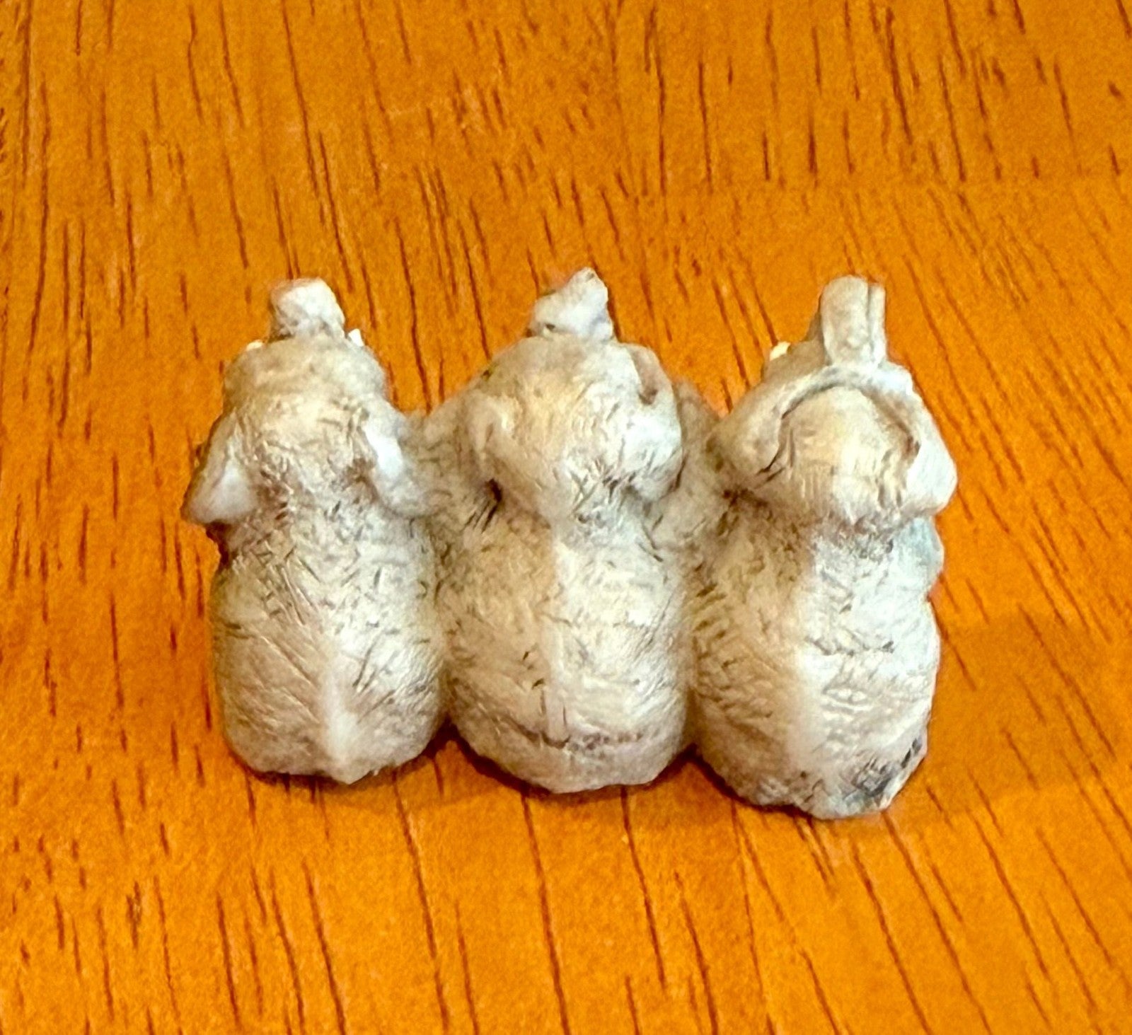 Stone Critters Vintage Three Wise Elephants Figurine Hear See Speak No Evil SC-423