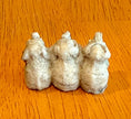 Stone Critters Vintage Three Wise Elephants Figurine Hear See Speak No Evil SC-423