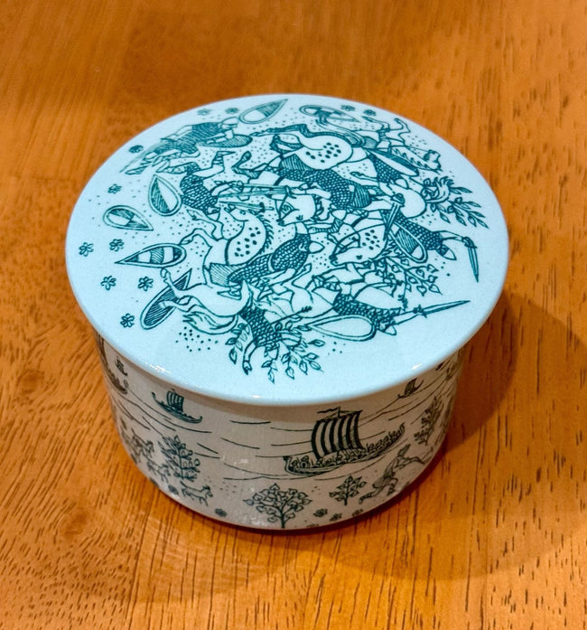 Vintage Nymølle Denmark Limited Edition Trinket Box Paul Høyrup Viking Motif