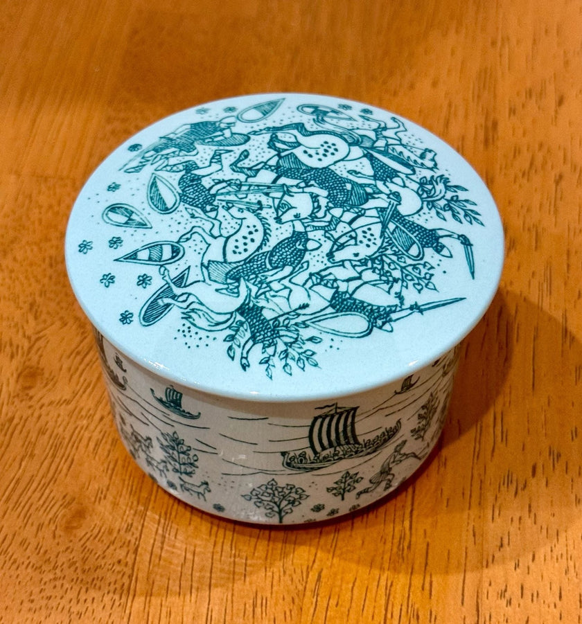 Vintage Nymølle Denmark Limited Edition Trinket Box Paul Høyrup Viking Motif